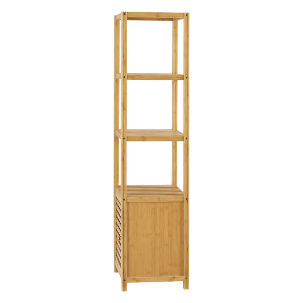 [en.casa] Staand rek Liminka bamboe badkamerkast 140x34x33 cm