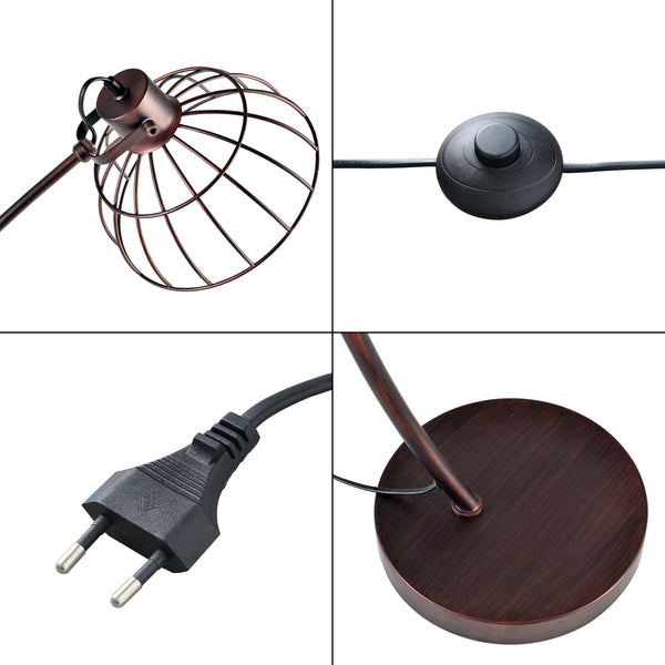 [lux.pro] Vloerlamp staande lamp Portsmouth metaal 160 cm roestbruin