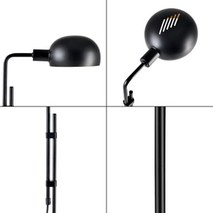 [lux.pro] Vloerlamp staande lamp Bolton metaal 160 cm zwart