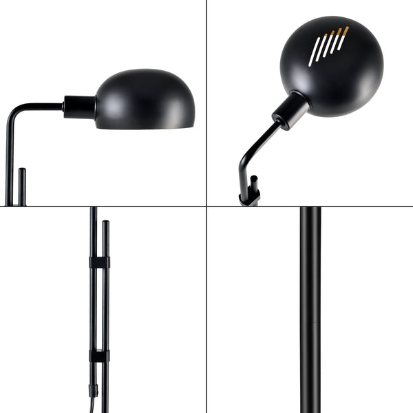 [lux.pro] Vloerlamp staande lamp Bolton metaal 160 cm zwart