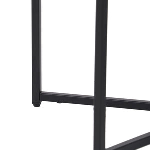 [en.casa] Salontafel Heinola set van 2 metaal zwart mat