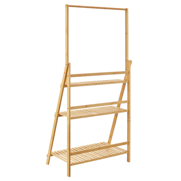 [en.casa] Bloempot trap ladder Brändö 144x70x39,5 cm bamboe
