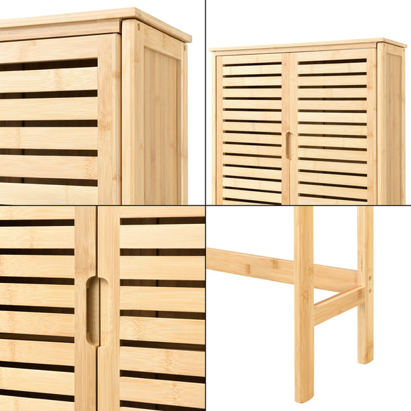 [en.casa] Ombouwkast Geta toiletombouw bamboe 170x66x23 cm