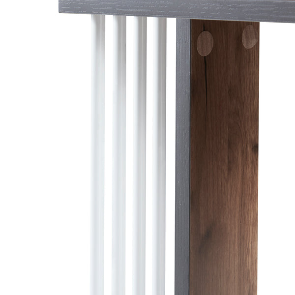 [en.casa] Bijzettafel Haarby 42x50x24 cm Eiken