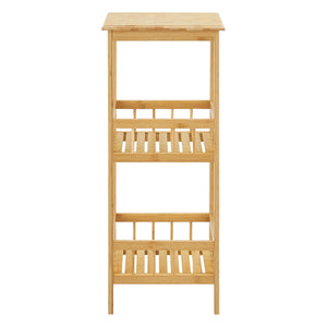 [en.casa] Staand rek Pyhäjärvi bamboe 79x33x33 cm houtkleurig