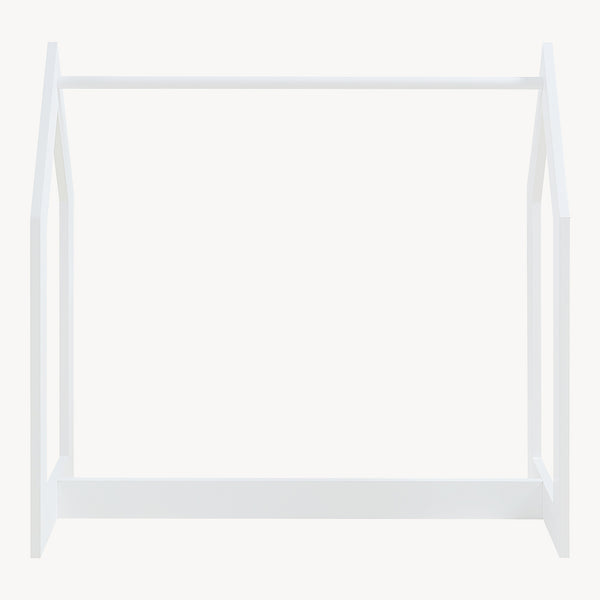 [en.casa] Kledingrek Værløse 78x75x35 cm wit en houtkleurig