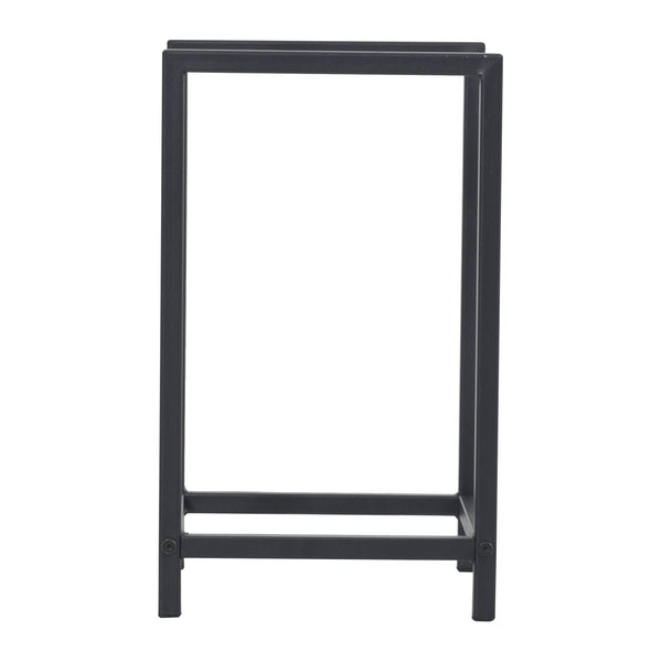 [en.casa] Brandhout rek houtopslag Torsås 40x30x50 cm zwart