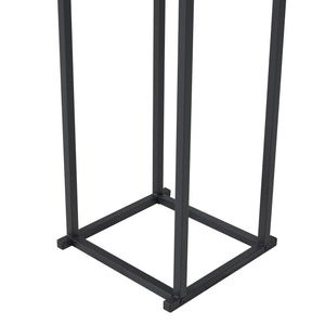 [en.casa] Brandhout rek Tibro houtopslag 35x35x120 cm zwart