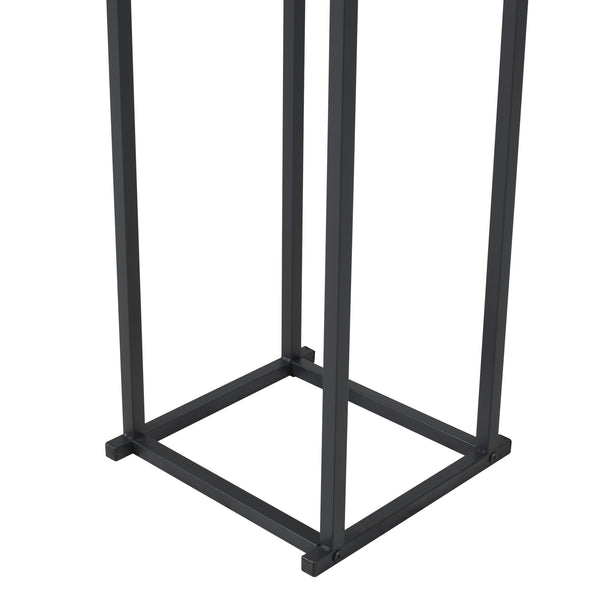 [en.casa] Brandhout rek Tibro houtopslag 35x35x120 cm zwart