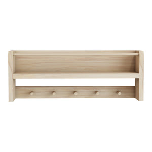 [en.casa] Wandkapstok Sundeved 20x50x9 cm houtkleurig