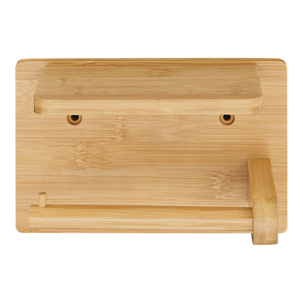 [en.casa] Toiletrolhouder Vallentuna bamboe 12x18x10,5 cm houtkleurig