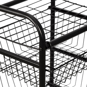 [en.casa] Keukentrolley Rudbjerg 87x41x31,5 cm zwart