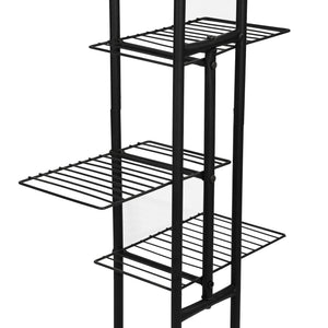 [en.casa] Plantenstandaard Beek metaal 97,5x43,5x22 cm zwart