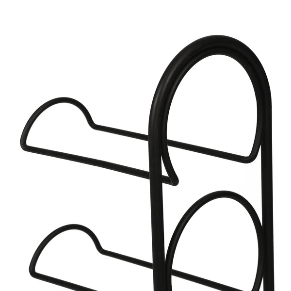 [en.casa] Wijnrek Anchamps metaal 43,5x11,5x21 cm zwart