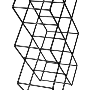 [en.casa] Wijnrek Apremont metaal 43x28,5x15 cm zwart