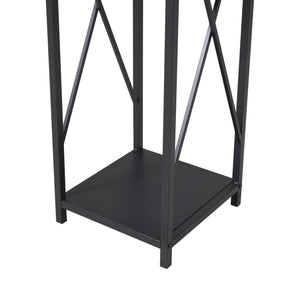 [en.casa] Brandhout rek Tinglev houtopslag 34x34x105 cm zwart