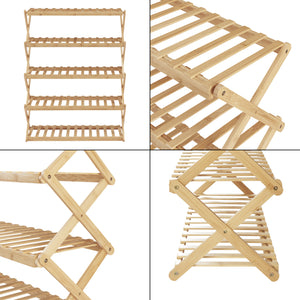 [en.casa] Schoenenrek Fitzbek 89x67x26 cm bamboe