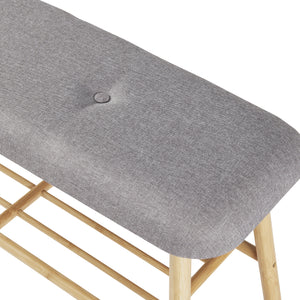 [en.casa] Schoenenrek 45x90x30 cm bamboe grijs