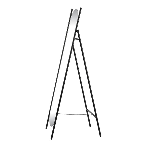 [en.casa] Spiegel vrijstaand Fardella 150x41x59,5 cm zwart