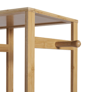 [en.casa] Kledingkast Ilomantsi bamboe open kast 165x122x35 cm