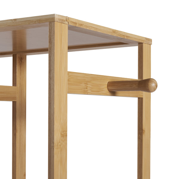 [en.casa] Kledingkast Ilomantsi bamboe open kast 165x122x35 cm