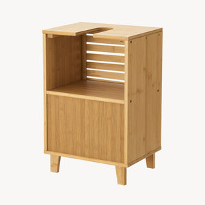 [en.casa] Bamboe wastafelonderkast Iveland 60x40x30 cm houtkleurig