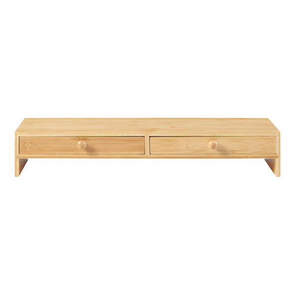 [en.casa] Monitorstandaard Hallstahammar verhoger 56x18x9,5 cm bamboe