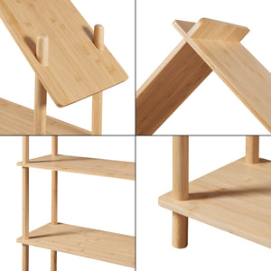 [en.casa] Staand rek Hamarøy voor kinderen 137x90x30 cm bamboe