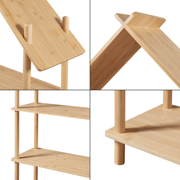 [en.casa] Staand rek Hamarøy voor kinderen 137x90x30 cm bamboe
