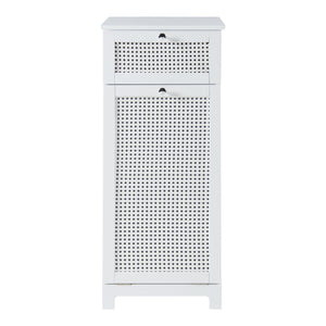 [en.casa] Badkamerkast Karlsøy met wasmand 90x38x40 cm wit