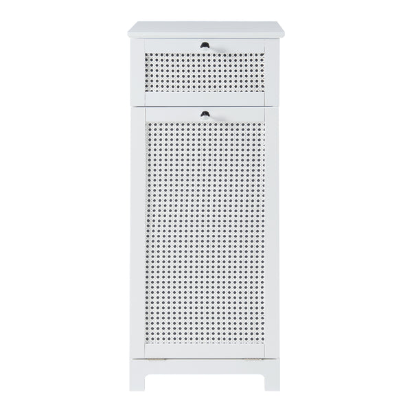 [en.casa] Badkamerkast Karlsøy met wasmand 90x38x40 cm wit