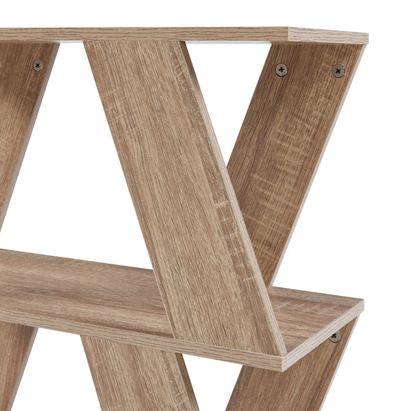 [en.casa] Bijzettafel Nome met 2 planken 60x22x57 cm eikenkleurig