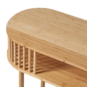 [en.casa] Console tafel Pomarkku ovaal 120x39x85 cm bamboe