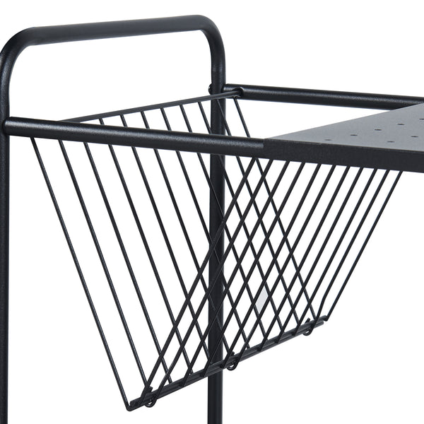 [en.casa] Keukentrolley Austrheim 75x50x33 cm zwart