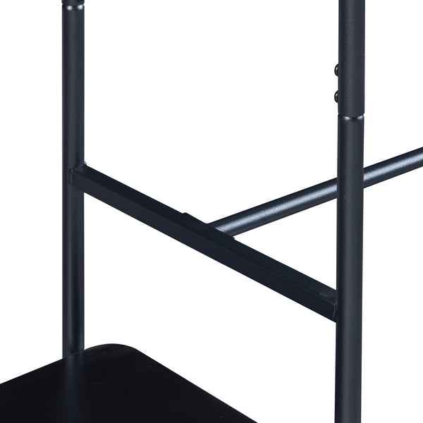 [en.casa] Kledingrek Bø 150x100x34 cm zwart