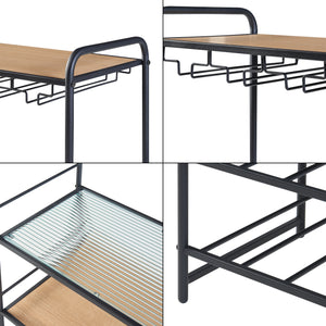 [en.casa] Wijnrek Hustadvika voor 14 flessen 120x61x33 cm zwart en eikenkleurig