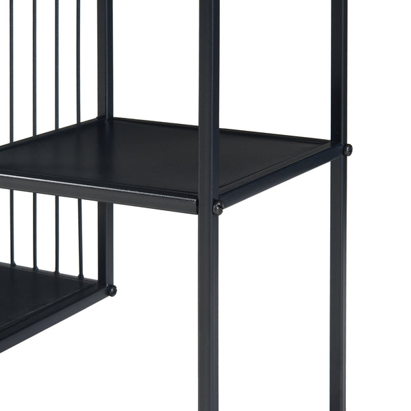 Console tafel Beesel metaal 65,5x60x20 cm zwart [en.casa]