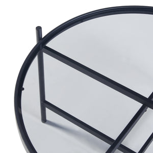 [en.casa] Salontafel Lier rond Ø61x39,5 cm zwart