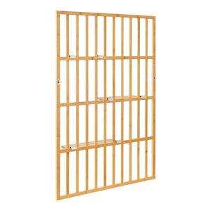 Wandrek Røst met 3 planken 120x80x13 cm bamboe naturel [en.casa]