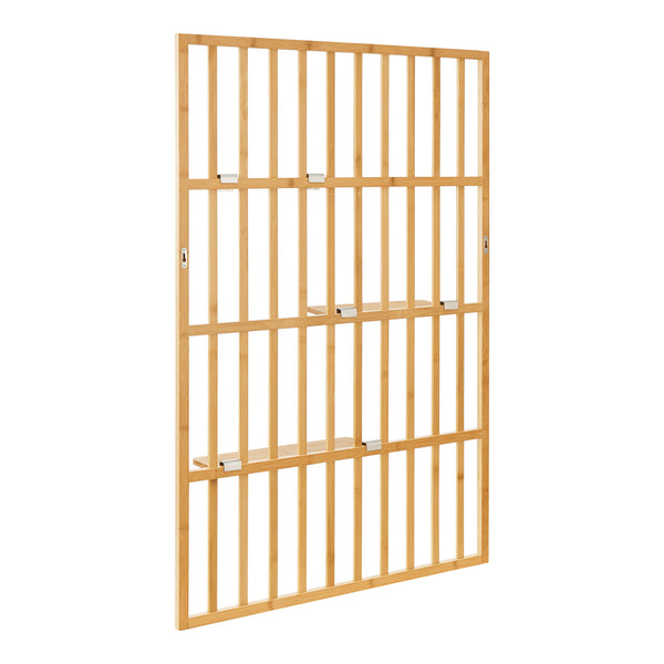 Wandrek Røst met 3 planken 120x80x13 cm bamboe naturel [en.casa]