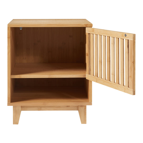 Nachtkast Ypäjä bamboe 50x42x39 cm naturel [en.casa]