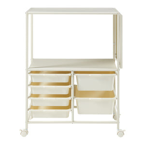 [en.casa] Keukentrolley Sørfold 100x37x85 cm wit