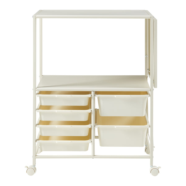 [en.casa] Keukentrolley Sørfold 100x37x85 cm wit