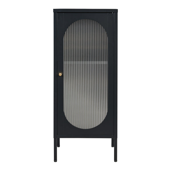Metalen kast Karlskrona 101,5x42,5x40 cm zwart [en.casa]