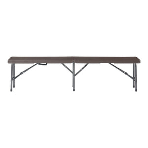 Tuinbank Lillestrøm opvouwbaar 180x25x43 cm houtlook donkerbruin [en.casa]
