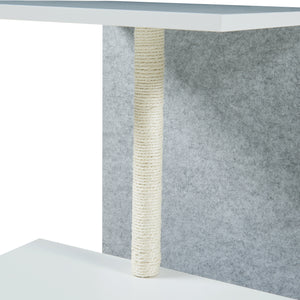 Bijzettafel Masfjorden met krabpaal 60x40x40 cm wit [en.casa]