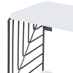 Wandrek Moss 39x18x23 cm zwart en wit [en.casa]