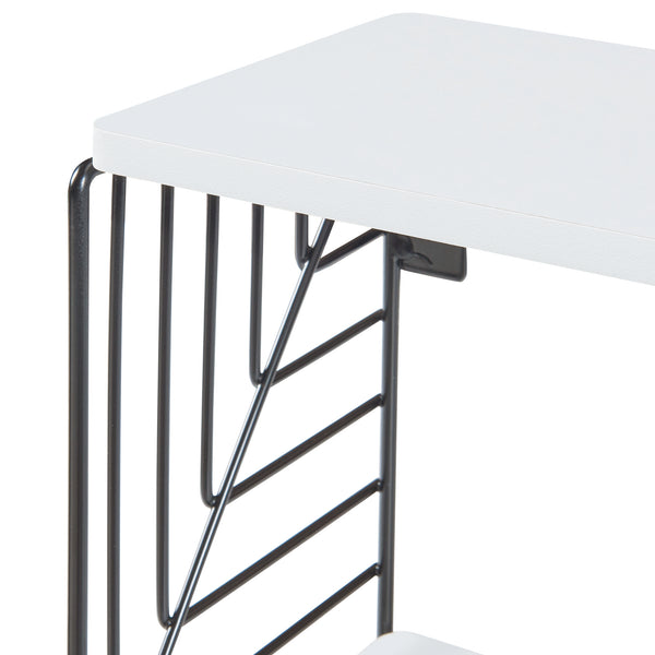 Wandrek Moss 39x18x23 cm zwart en wit [en.casa]