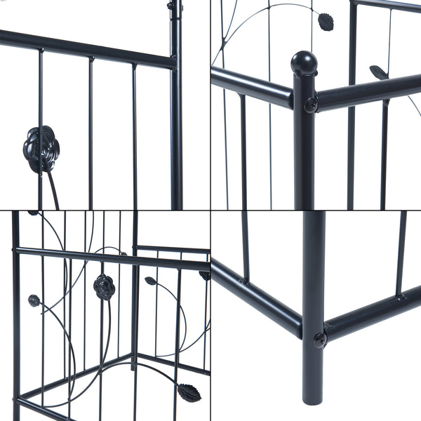 Pergola Barisciano met 2 plantenbakken 220x202x50 cm zwart casa.pro