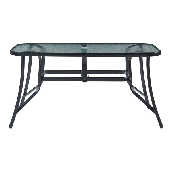 casa.pro Tuinset Aradeo 7-delig tuintafel met tuinstoelen zwart